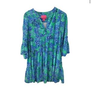 Lily Pulitzer Gabriel Tunic Dress - Keepin it Reel Cabana Green - 🦄